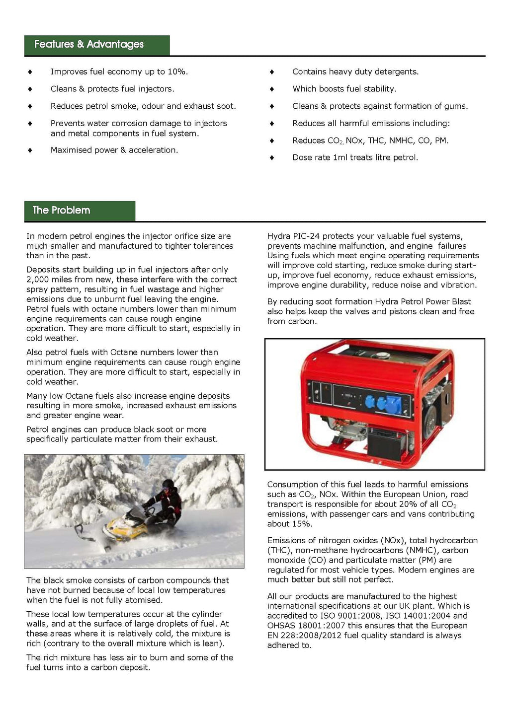 Hydra PIC-24 Petrol Injector Cleaner and Carb Cleaner Additive, 2x250ml Treats 500 litres, With Petrol Cleaner you get more Petrol Power with Octane Booster Removes Deposits Improves Combustion