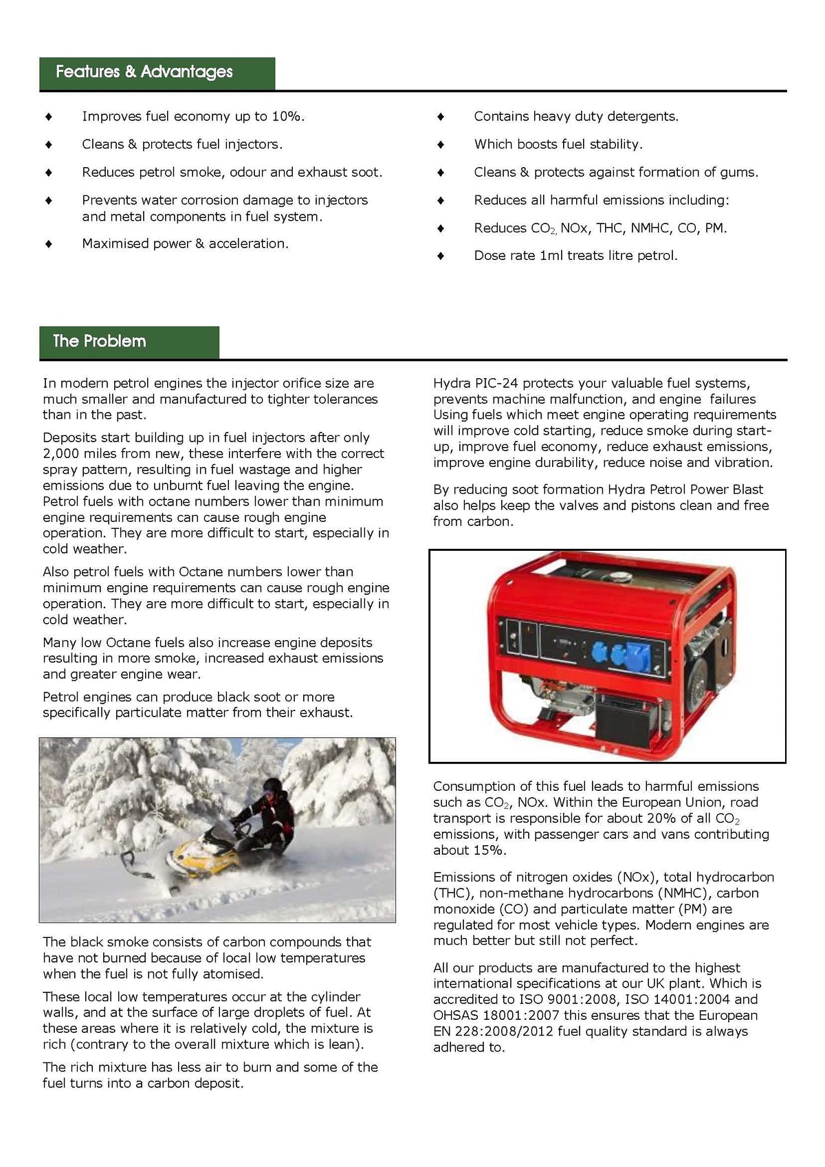 Hydra PIC-24 Petrol Injector Cleaner and Carb Cleaner Additive, 2x250ml Treats 500 litres, With Petrol Cleaner you get more Petrol Power with Octane Booster Removes Deposits Improves Combustion