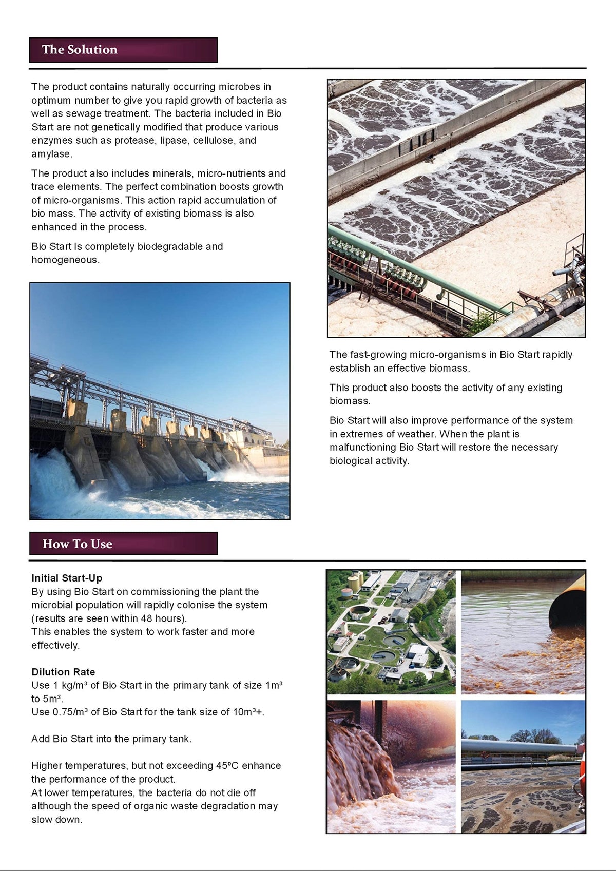 Use BIO Start 5KG for Sewage Treatment for Small and Large Sewage Plants