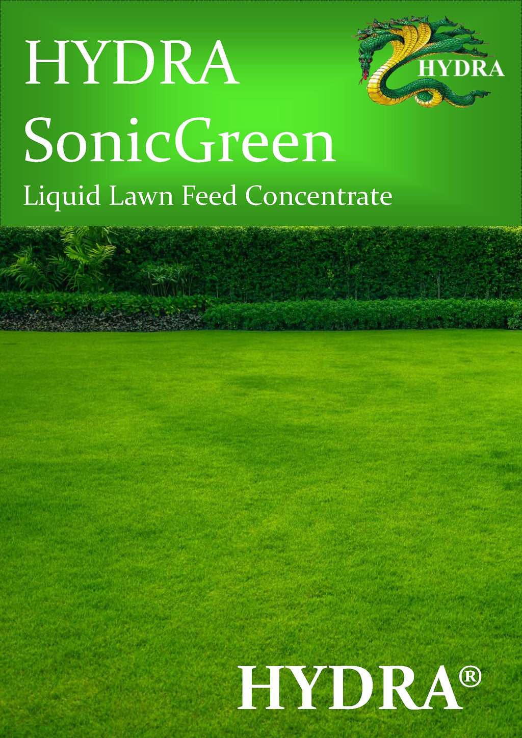 Hydra SonicGreen Grass Lawn Feed Fertiliser(1 Litre)