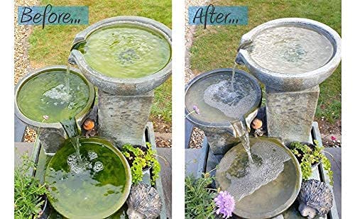 Hydra Fountain Clear Water Feature Cleaner | 250ml Treats 7,500L Highest Dilution Rates - Water Feature Treatment Keeps Water Crystal Clear from Algae, Cleans Water & Biofilm Build-up
