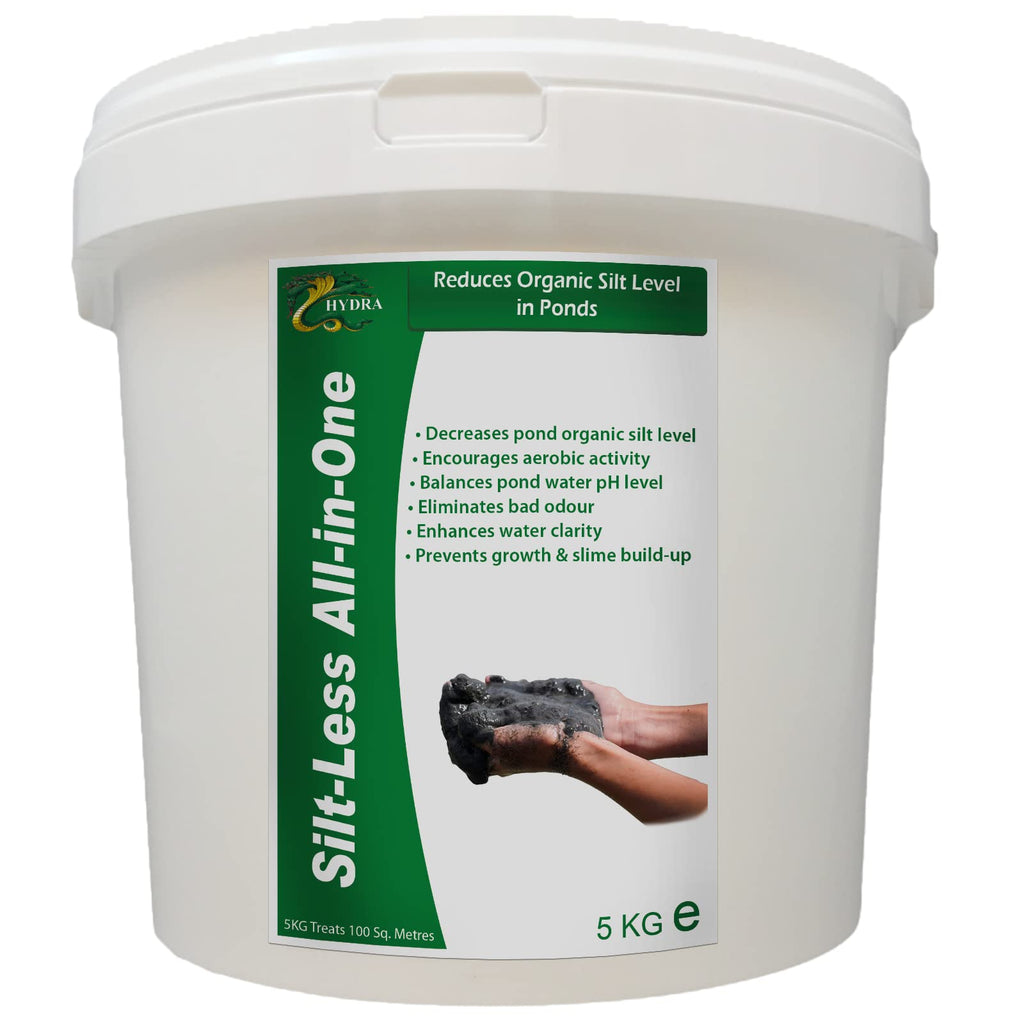 Hydra Pond Silt Remover - All in One Pond Algae Remover & Pond Water Treatment | Pond Sludge Remover Prevents Blanket weed, Algae, Cloudy Water, Slime & Bad Odour | 5KG