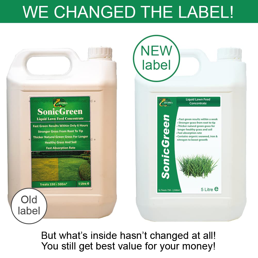 Hydra SonicGreen Grass Lawn Feed Fertiliser (5 Litre)