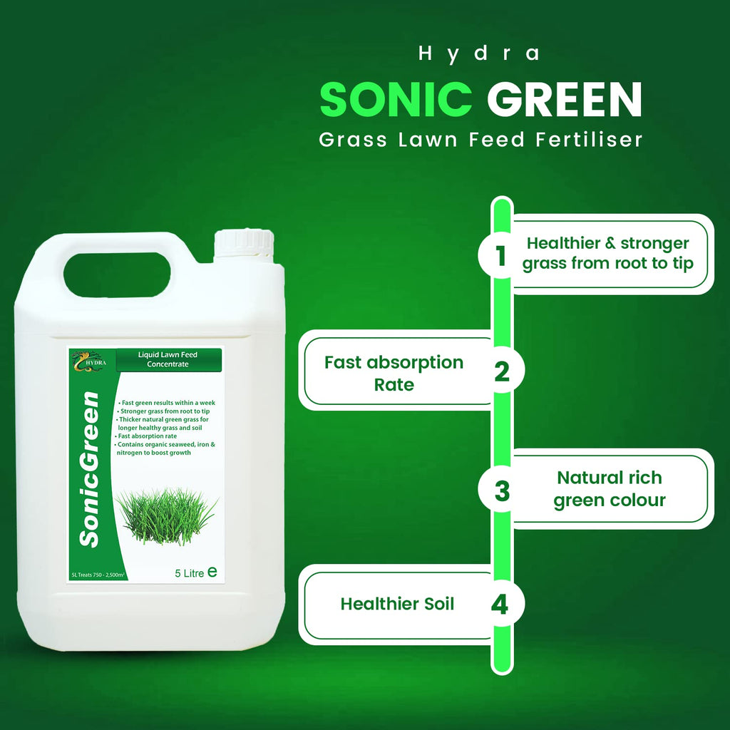 Hydra SonicGreen Grass Lawn Feed Fertiliser(1 Litre)